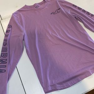 Large long sleeve logo Hollister tee